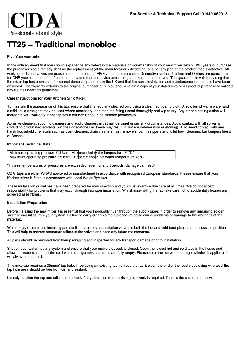 Page 1 de la notice Manuel utilisateur CDA TT25ABO