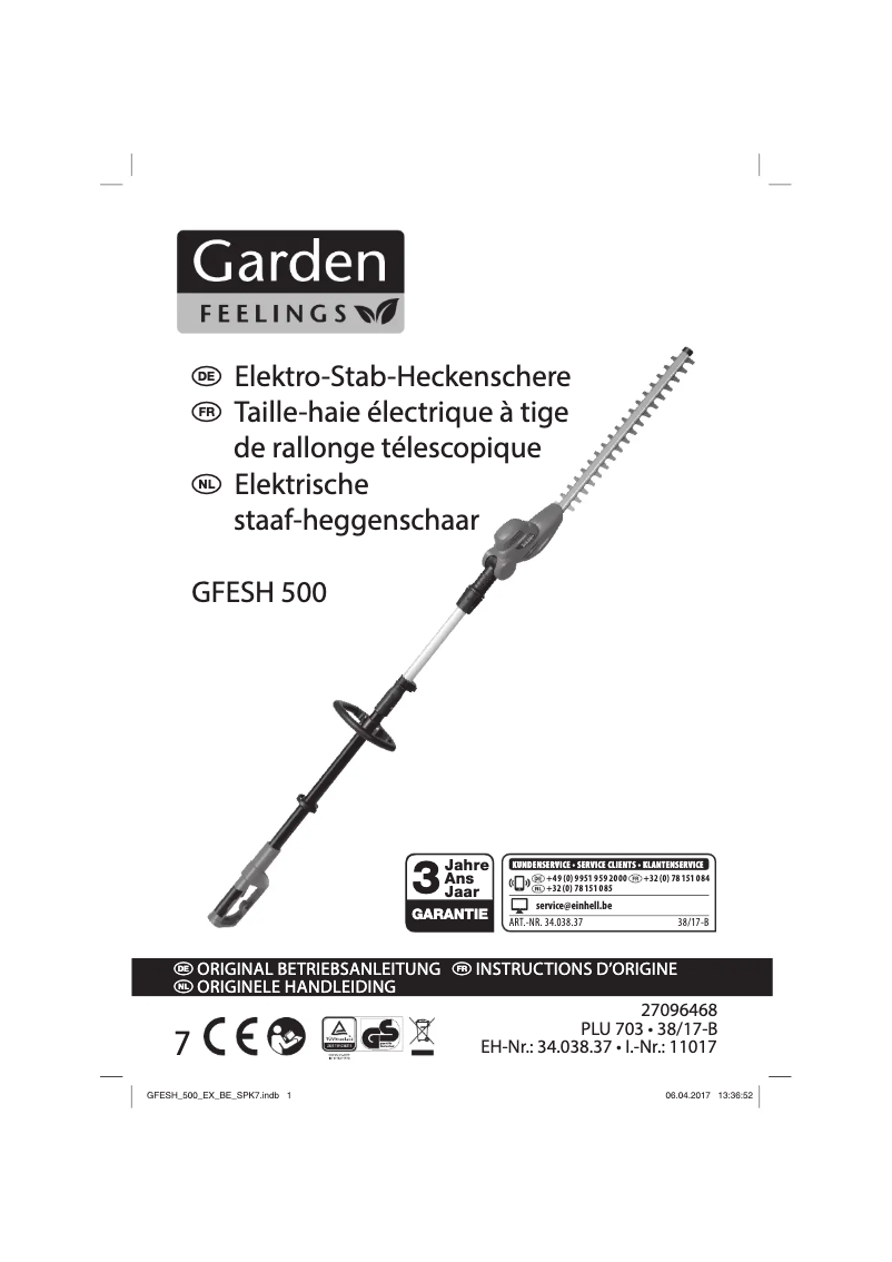 Image de la première page du manuel de l'appareil GFESH 500