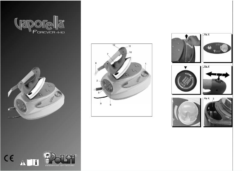 Page 1 de la notice Manuel utilisateur Polti Vaporella Forever 440