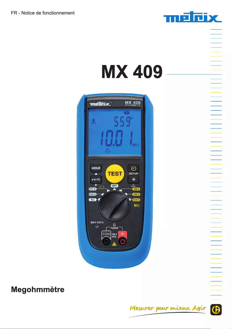 Imagen de la primera página del manual del dispositivo MX 409