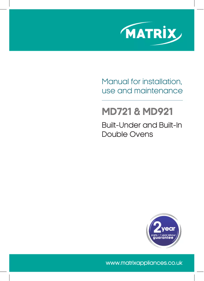 Page 1 de la notice Manuel utilisateur Matrix MD921SS