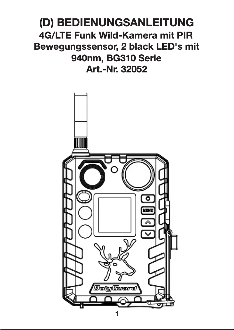 Image de la première page du manuel de l'appareil BG310-M