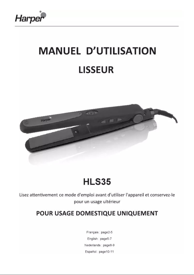 Page n°1 - Manuel utilisateur Harper HLS35