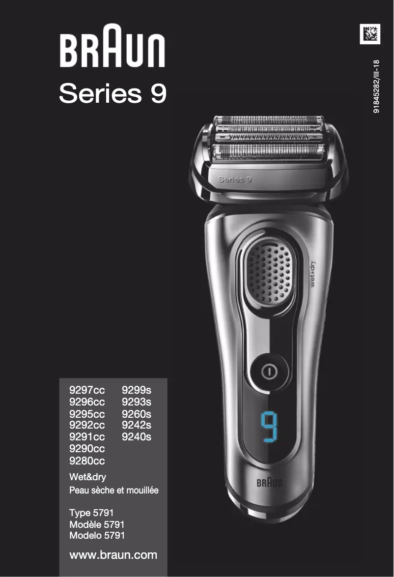 Page n°1 - Manuel utilisateur Braun Series 9 9297cc