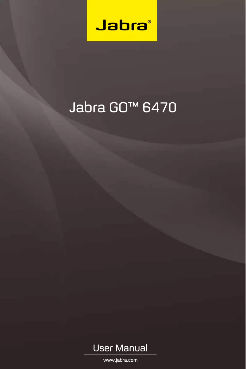 Page n°1 - Manuel utilisateur Jabra GO6470