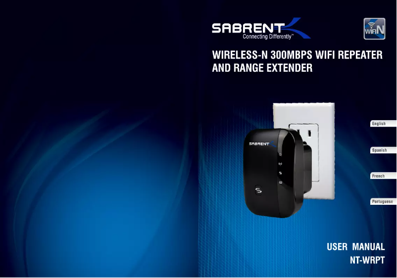 Page 1 de la notice Manuel utilisateur Sabrent NT-WRPT