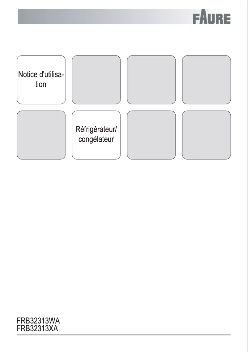 Page 1 de la notice Manuel utilisateur Faure FRB32313WA