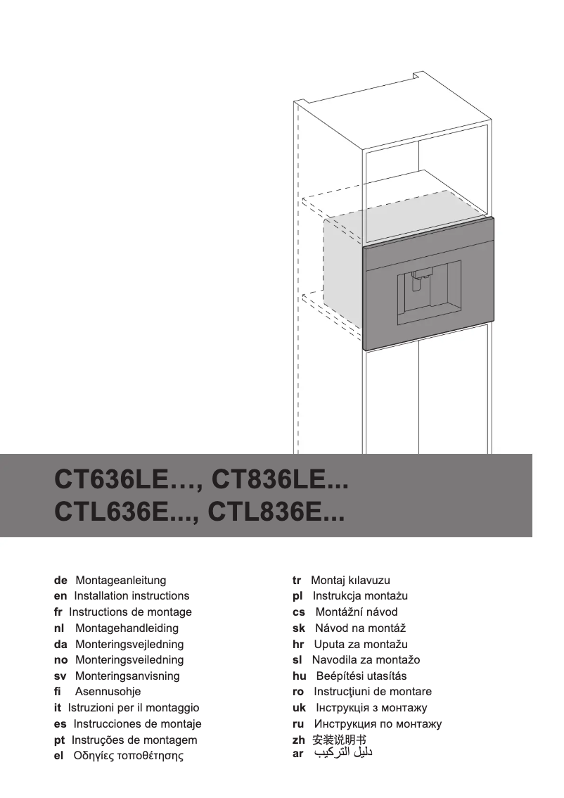 Image de la première page du manuel de l'appareil AccentLine CTL836EC6