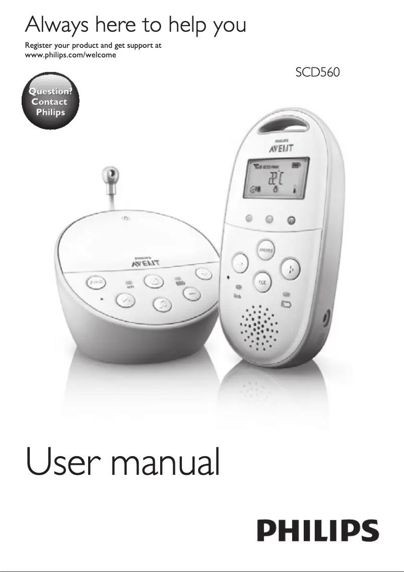 Page 1 of the manual User Manual Philips AVENT SCD560