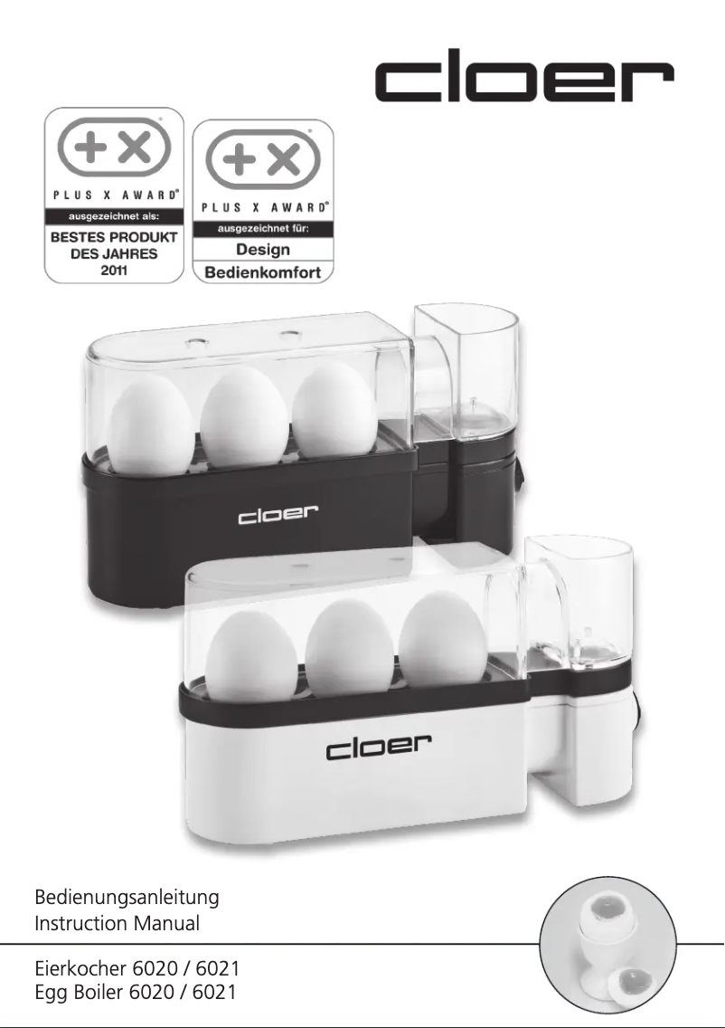 Page 1 de la notice Manuel utilisateur Cloer 6020