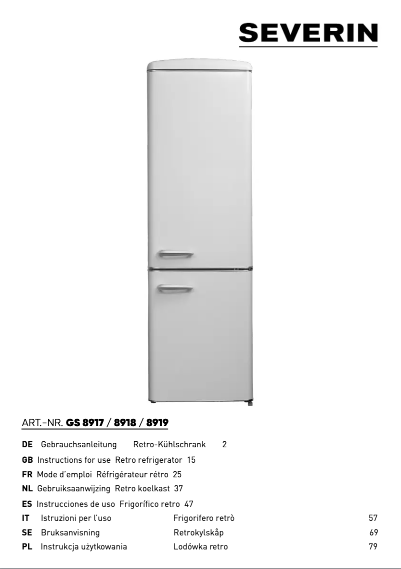 Image de la première page du manuel de l'appareil RKG 8919