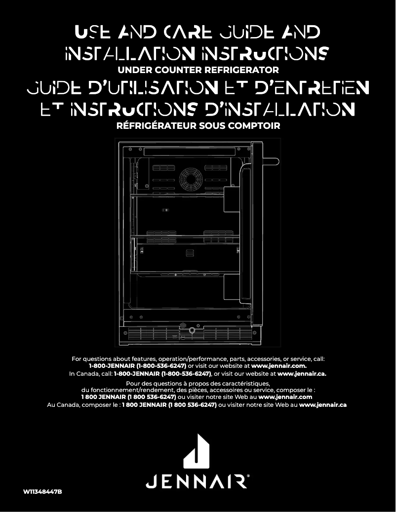 Page 1 de la notice Instructions / montage JennAir JURFL242HL