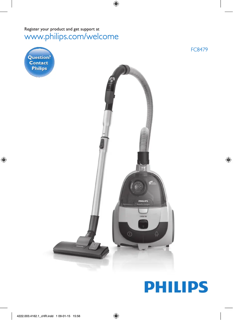 Page 1 de la notice Manuel utilisateur Philips PowerPro Compact FC8479