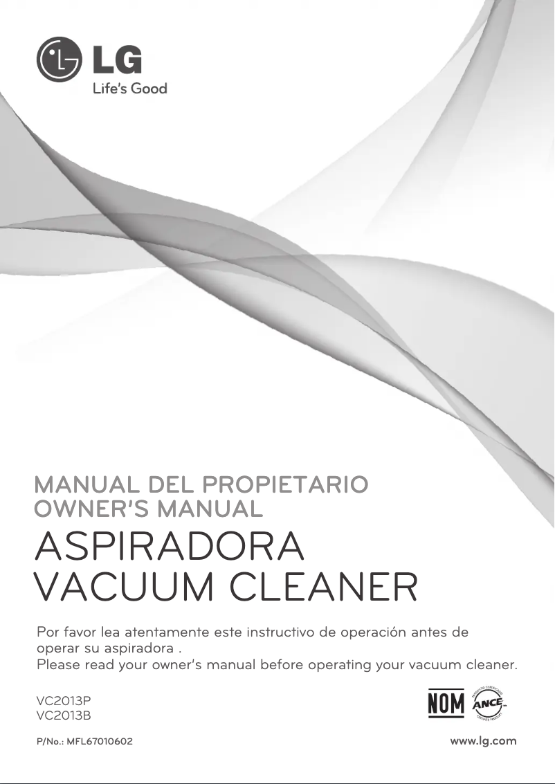 Page n°1 - Manuel utilisateur LG VC2013P