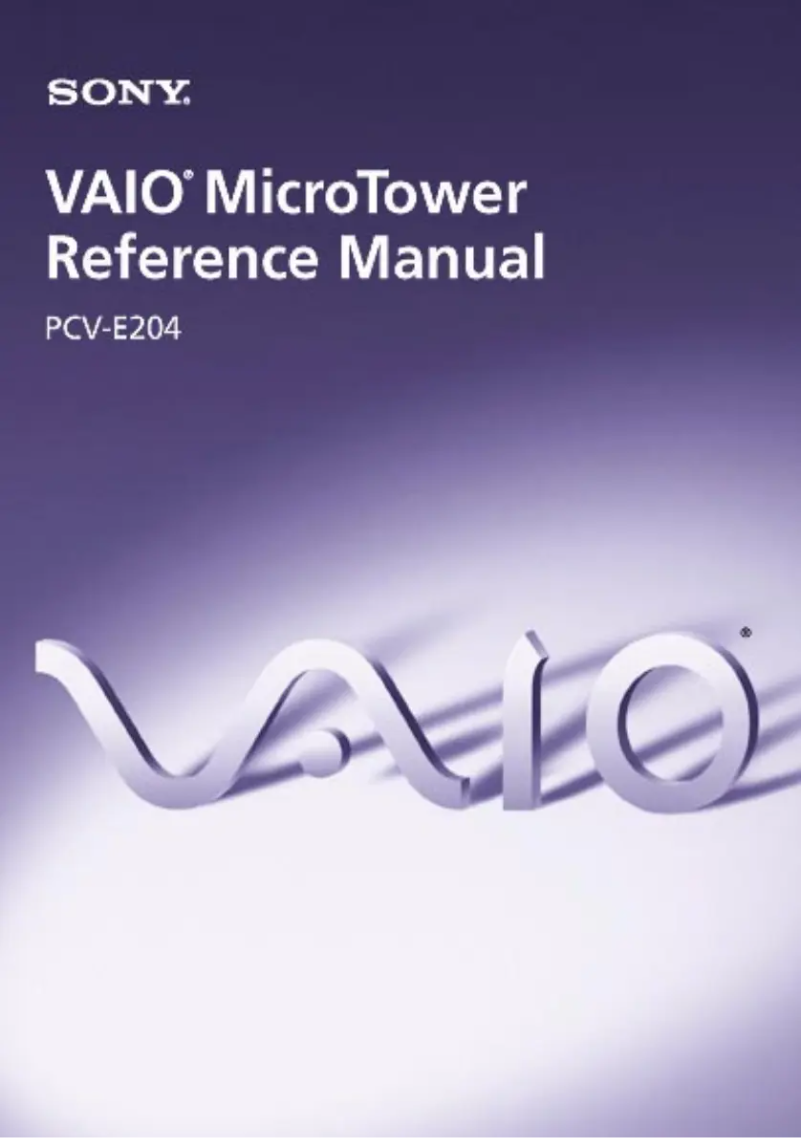 Image de la première page du manuel de l'appareil Vaio PCV-E204