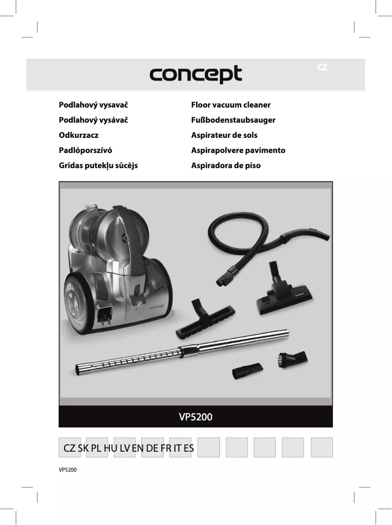 Page n°1 - Manuel utilisateur Concept VP5200