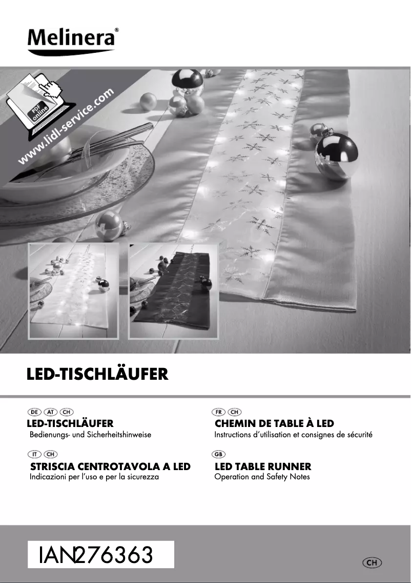 Page n°1 - Manuel utilisateur Melinera IAN 276363