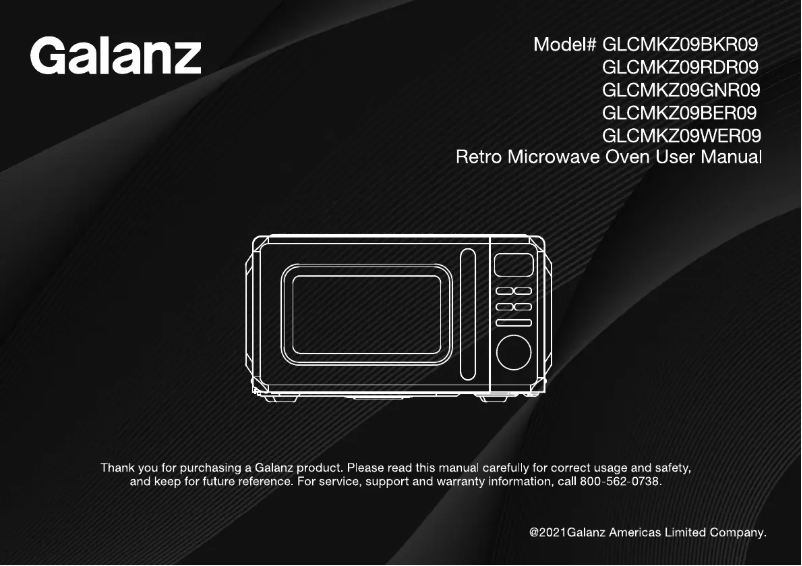 Página 1 del manual Manual de usuario Galanz GLCMKZ09BER09