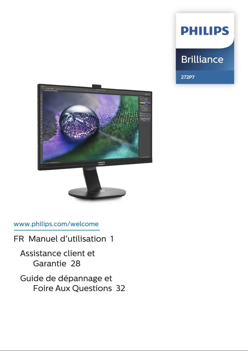 Page 1 de la notice Manuel utilisateur Philips Brilliance P-line 272P7VPTKEB