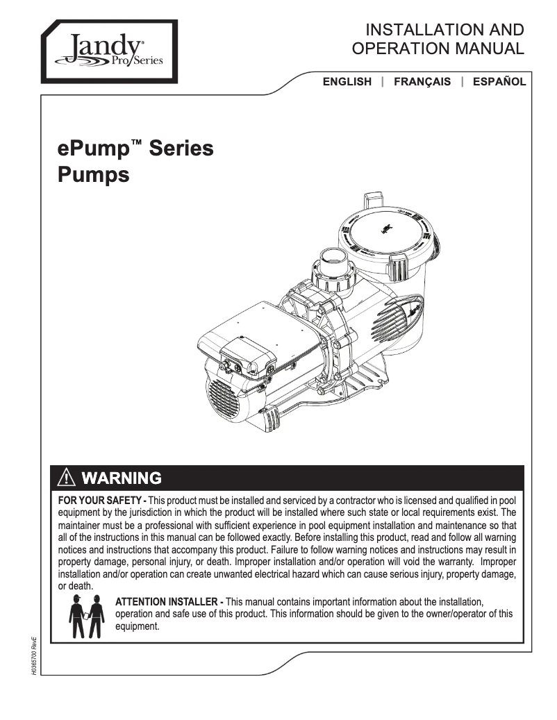 Page n°1 - Manuel utilisateur JANDY VSSHP220AUT
