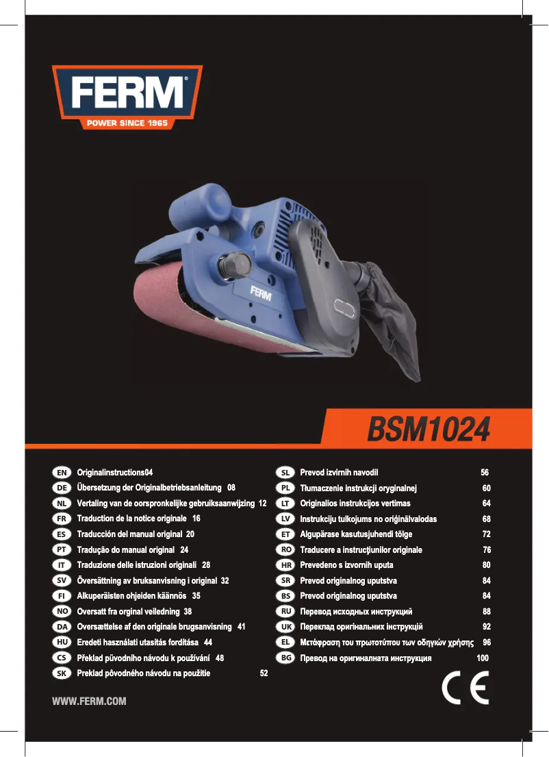 Página 1 del manual Manual de usuario Ferm BSM1024