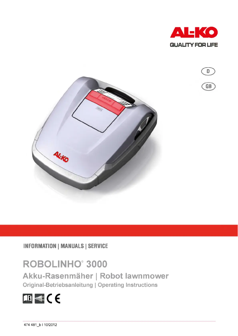 Image de la première page du manuel de l'appareil Robolinho 3000