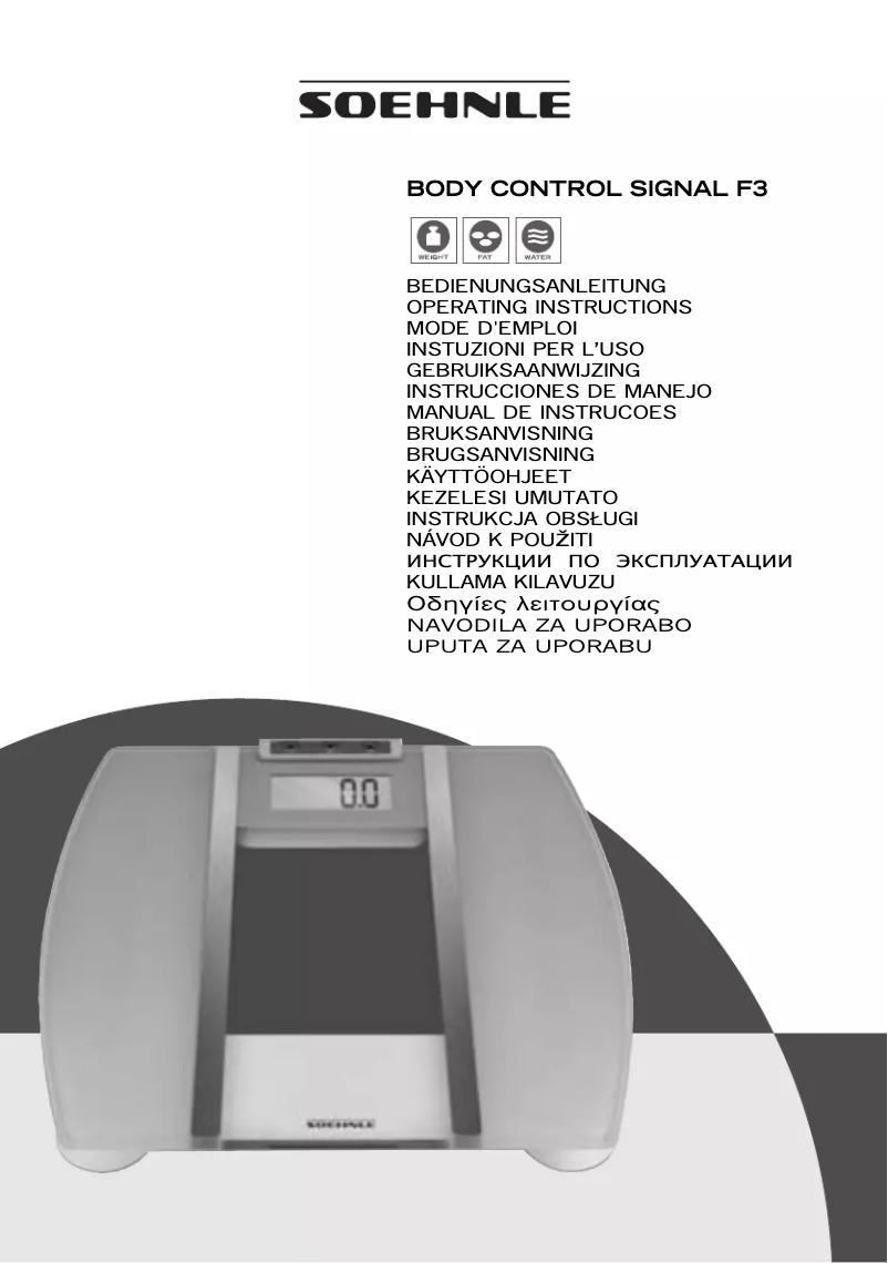 Page n°1 - Manuel utilisateur Soehnle Body Control Signal F3