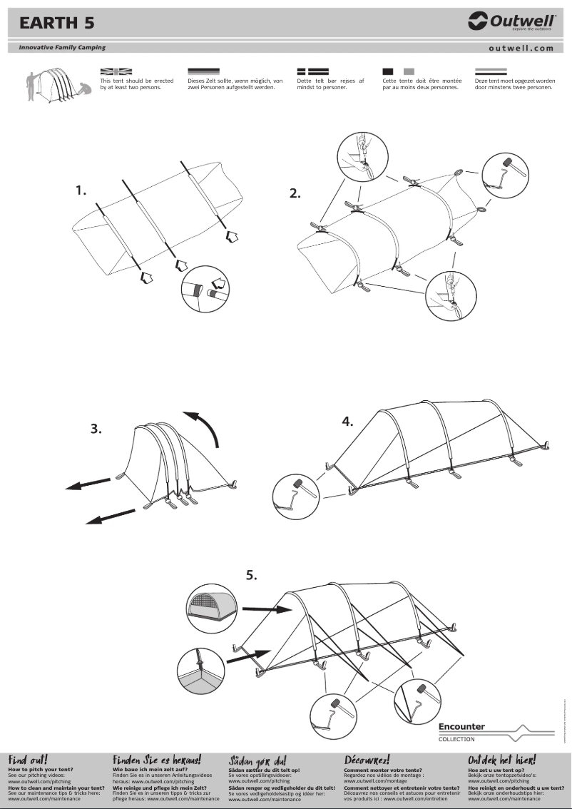 Página 1 del manual Manual de usuario Outwell Earth 5