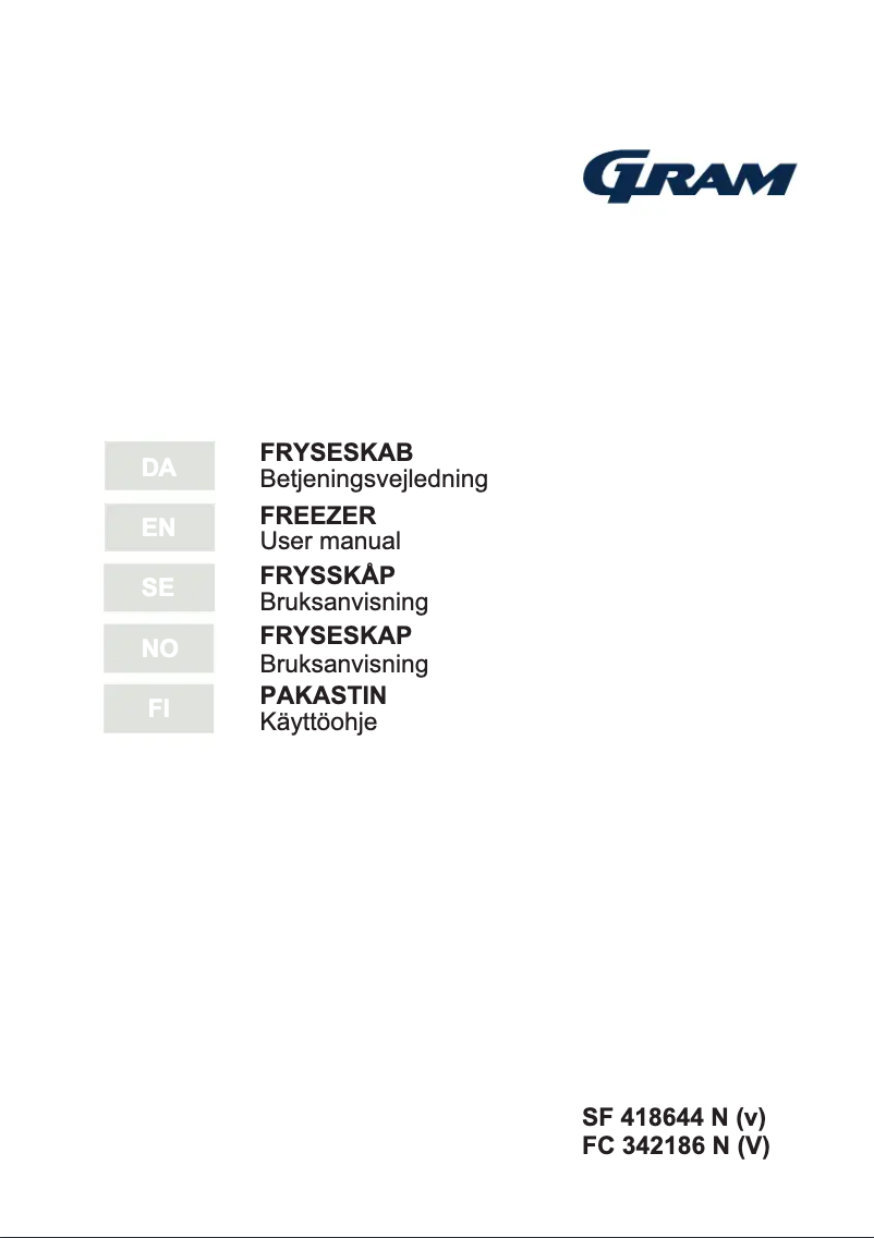 Page 1 de la notice Manuel utilisateur Gram SF 418644 N (v)