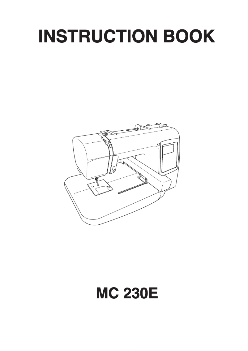Page n°1 - Fiche technique Janome Memory Craft 230E