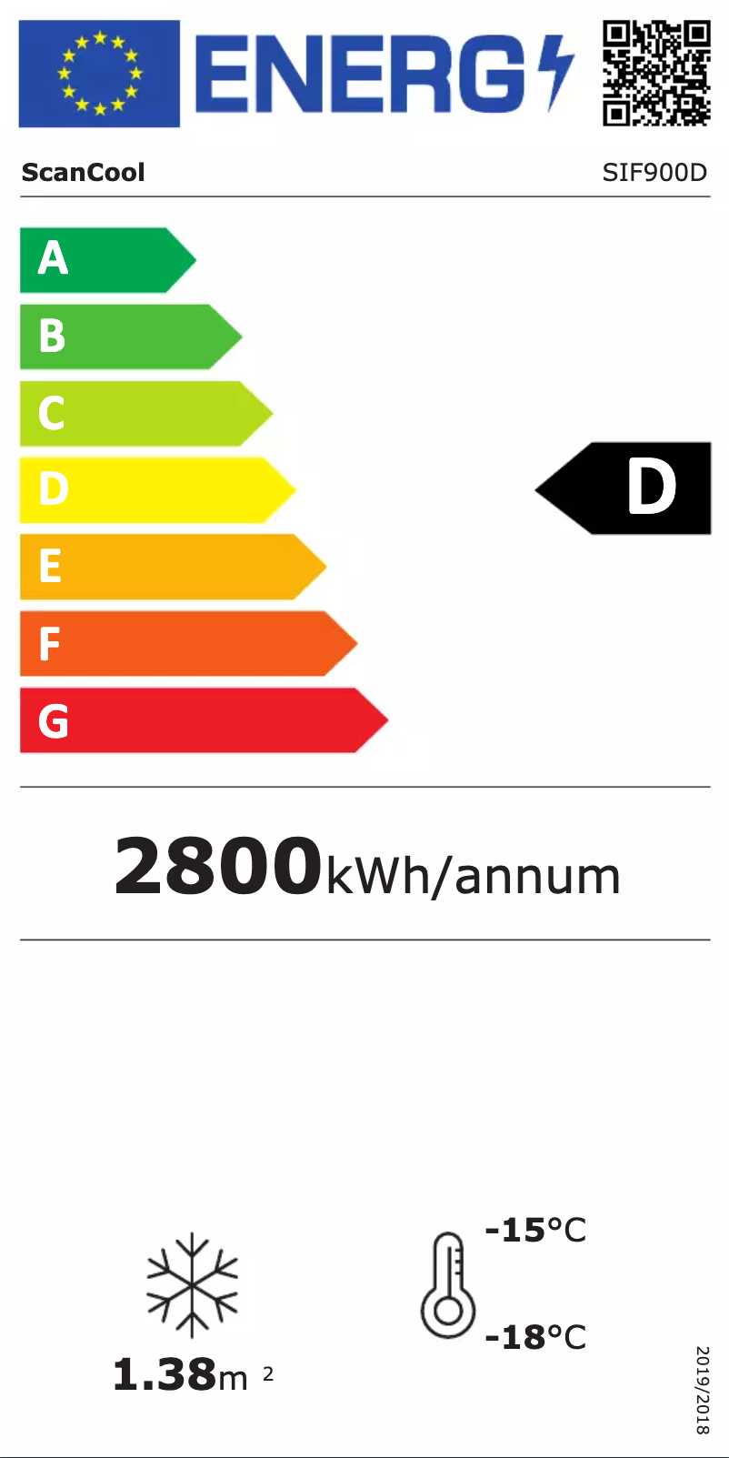 Page n°1 - Label énergétique Scancool SIF900D