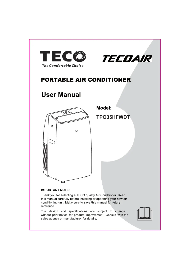 Page n°1 - Manuel utilisateur Teco TPO35HFWDT