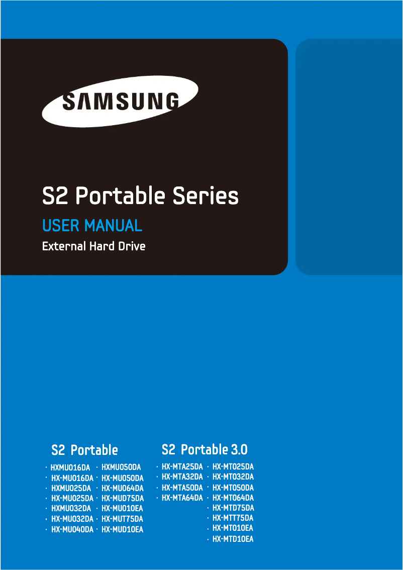 Image de la première page du manuel de l'appareil S2 Portable