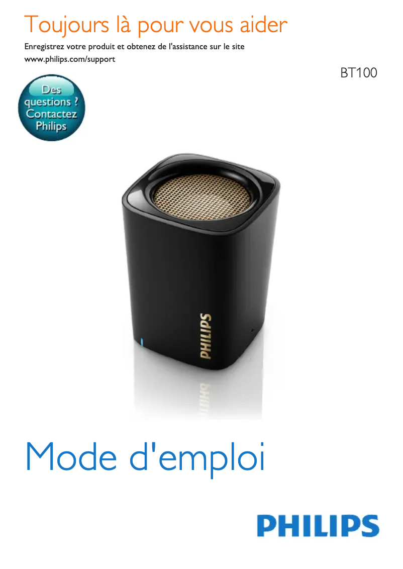 Imagen de la primera página del manual del dispositivo BT100V