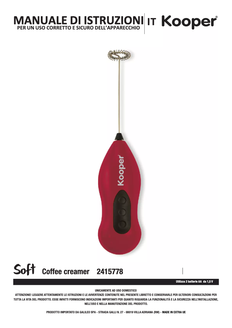 Página 1 del manual Manual de usuario Kooper 2415778