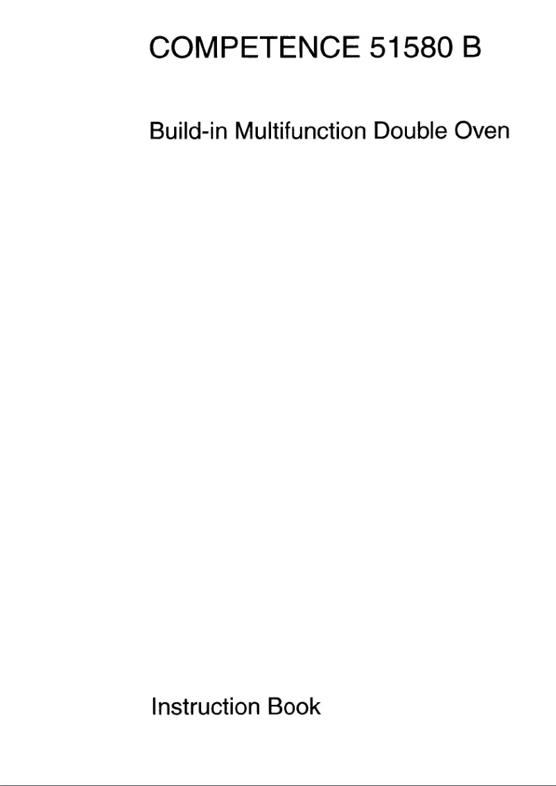 Image de la première page du manuel de l'appareil Competence 51580 B D