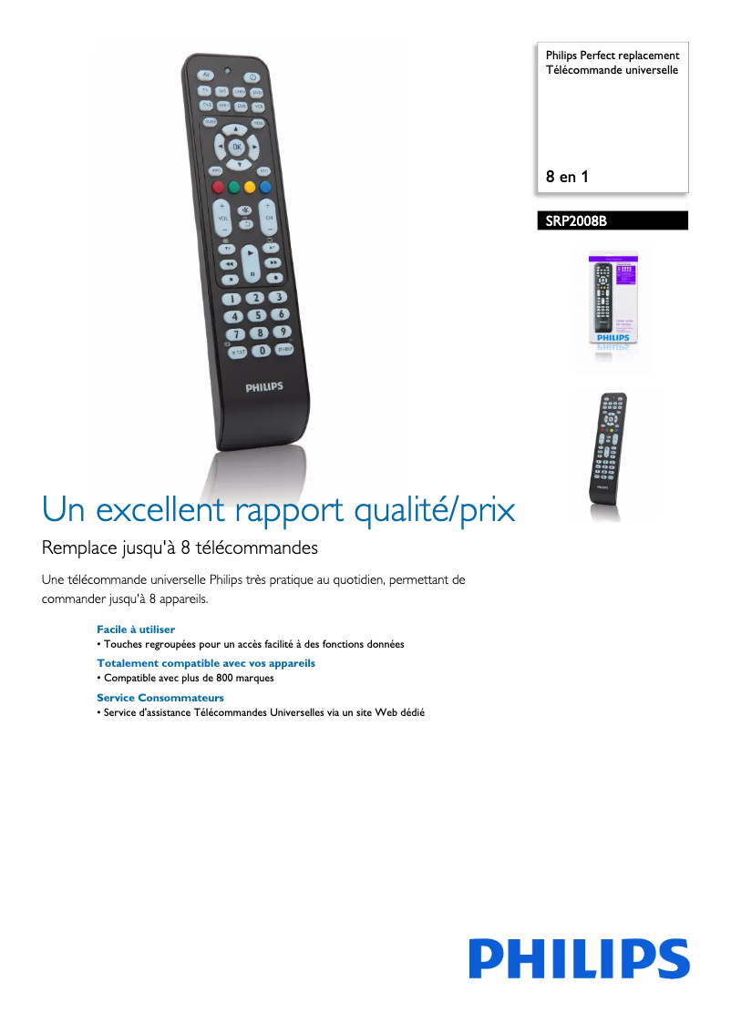 Image de la première page du manuel de l'appareil SRP2008B