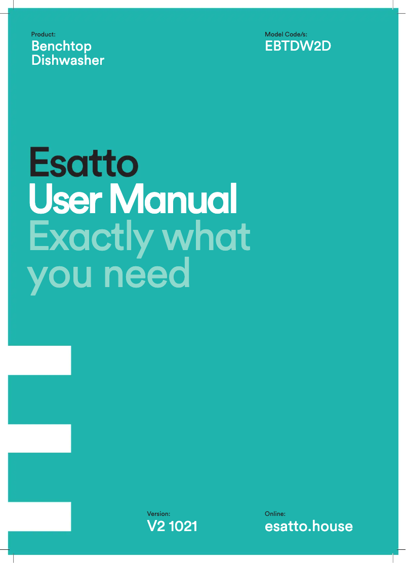 Page n°1 - Manuel utilisateur Esatto EBTDW2D