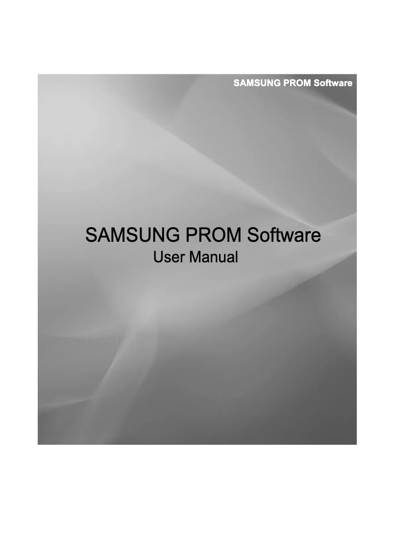 Page n°1 - Manuel utilisateur Samsung PROM