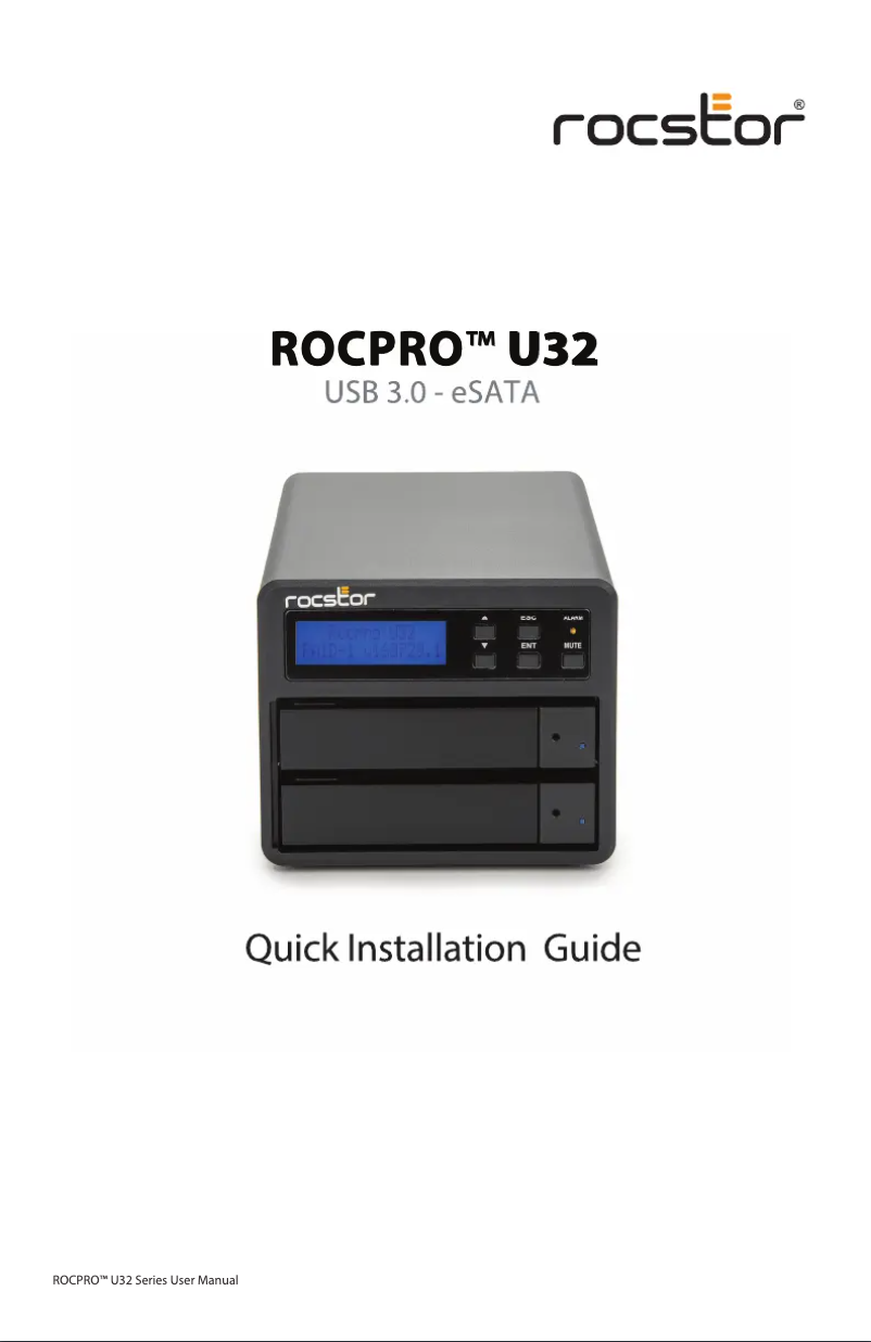 Página 1 del manual Manual de usuario Rocstor Rocpro U32