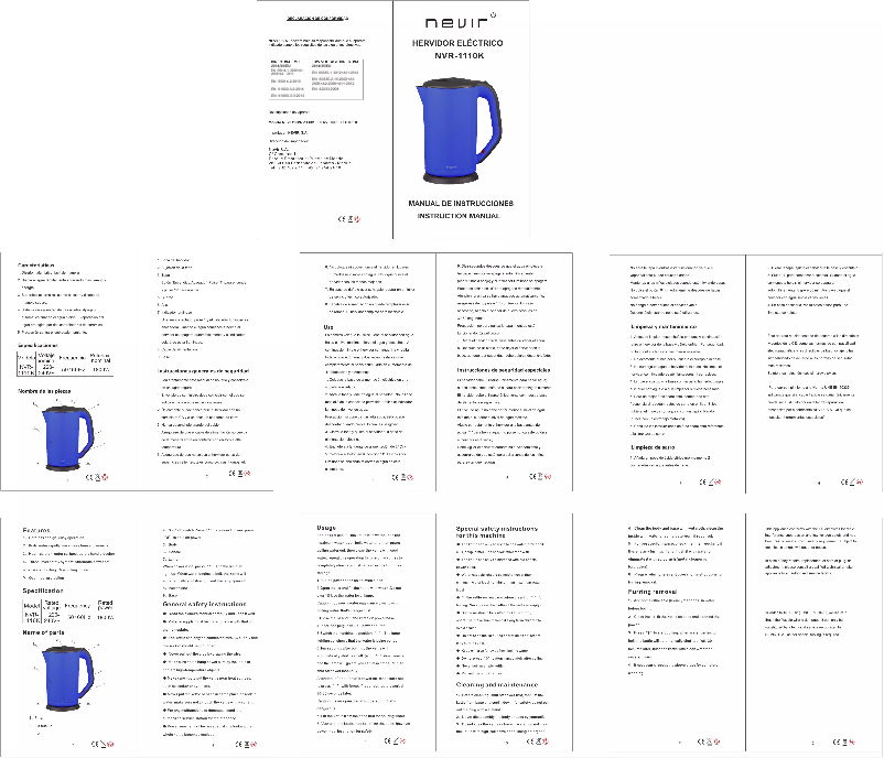 Image de la première page du manuel de l'appareil NVR-1110 K