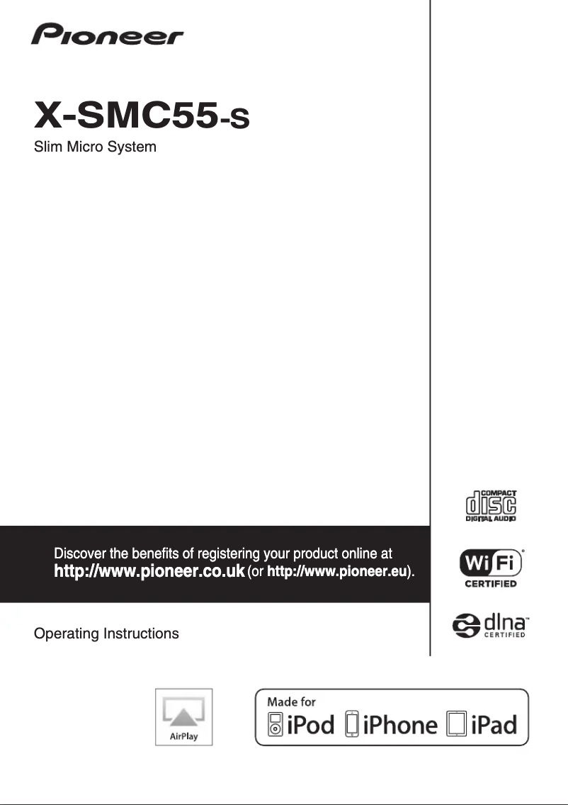 Página 1 del manual Manual de usuario Pioneer X-SMC55-S