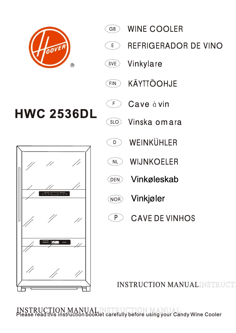 Page n°1 - Manuel utilisateur Hoover HWC 2536 DL