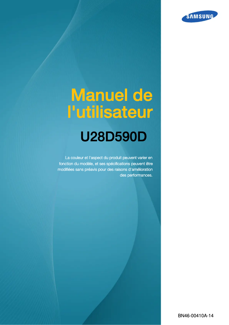 Image de la première page du manuel de l'appareil U28D590D