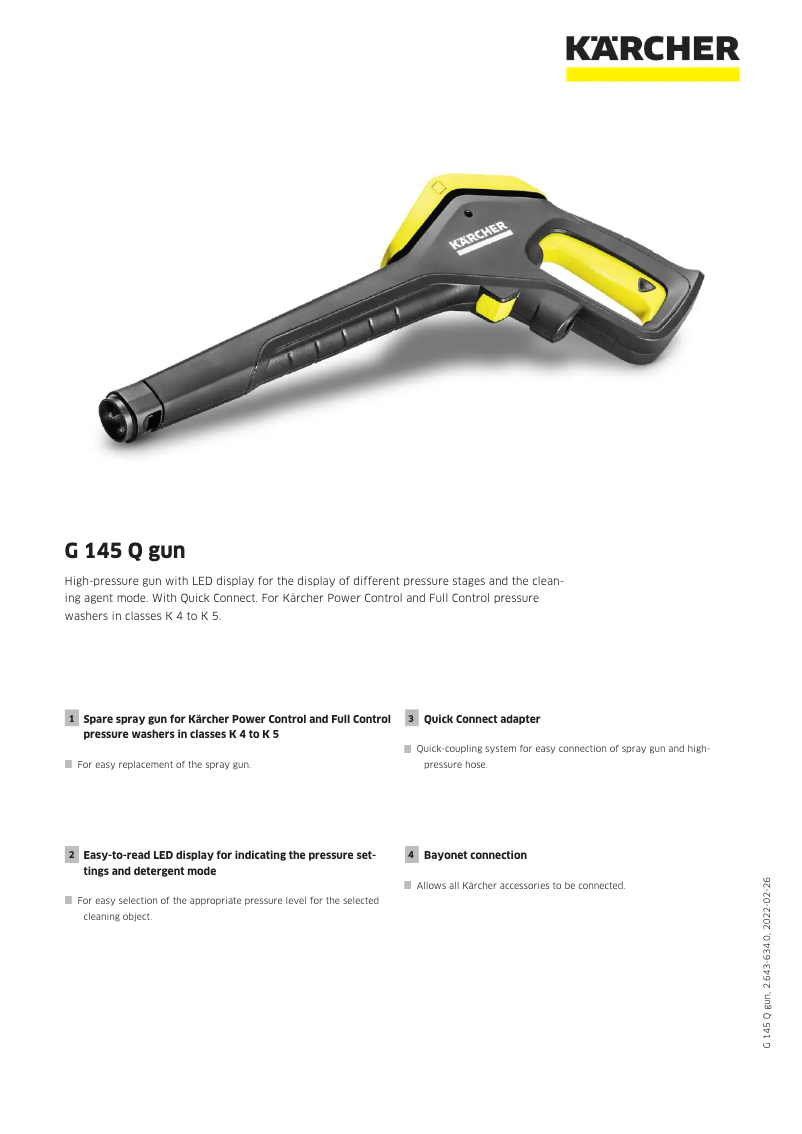 Page n°1 - Manuel utilisateur Kärcher G 145 Q