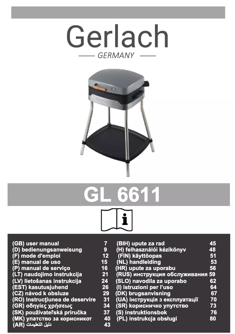 Image de la première page du manuel de l'appareil GL 6611