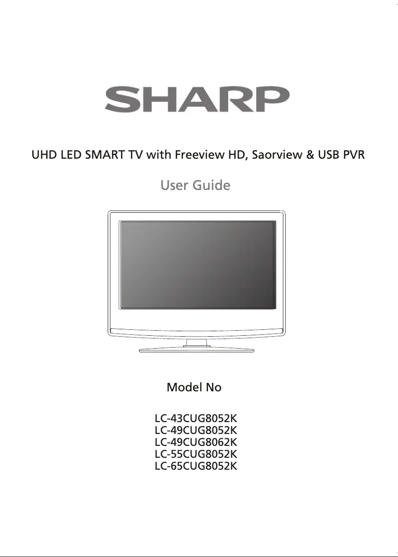 Page n°1 - Manuel utilisateur Sharp LC-49CUG8062K
