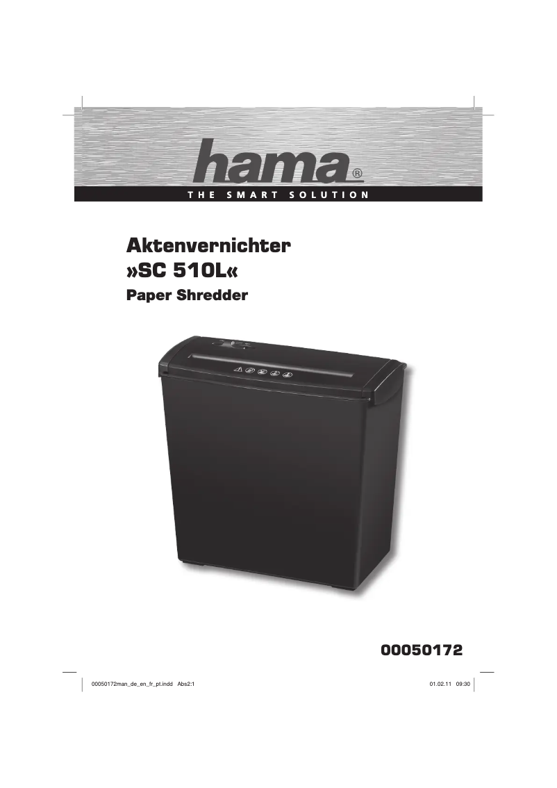 Page 1 de la notice Manuel utilisateur Hama SC 510L