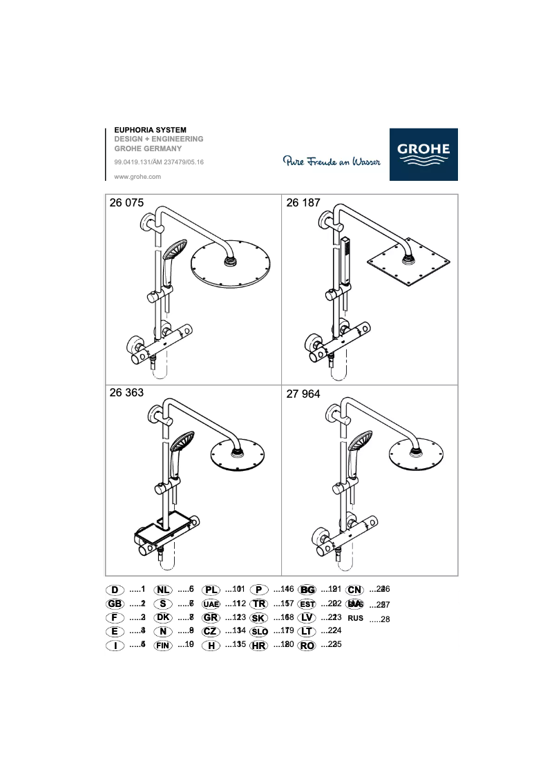 Página 1 del manual Manual de usuario Grothe Euphoria XXL