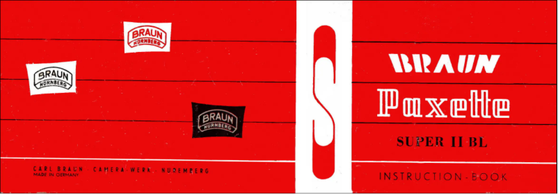 Page n°1 - Manuel utilisateur Braun Paxette Super II BL